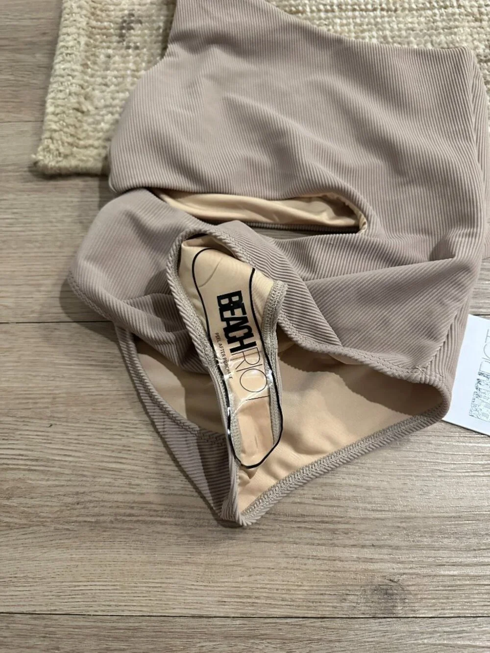 BEACH RIOT Anthropologie Celine One Piece in Taupe Size X-Small NWT